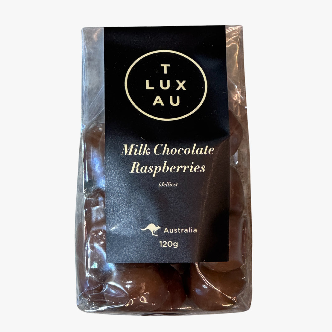 Milk Chocolate Raspberrieds (Jellies) 120G - Tlux Au