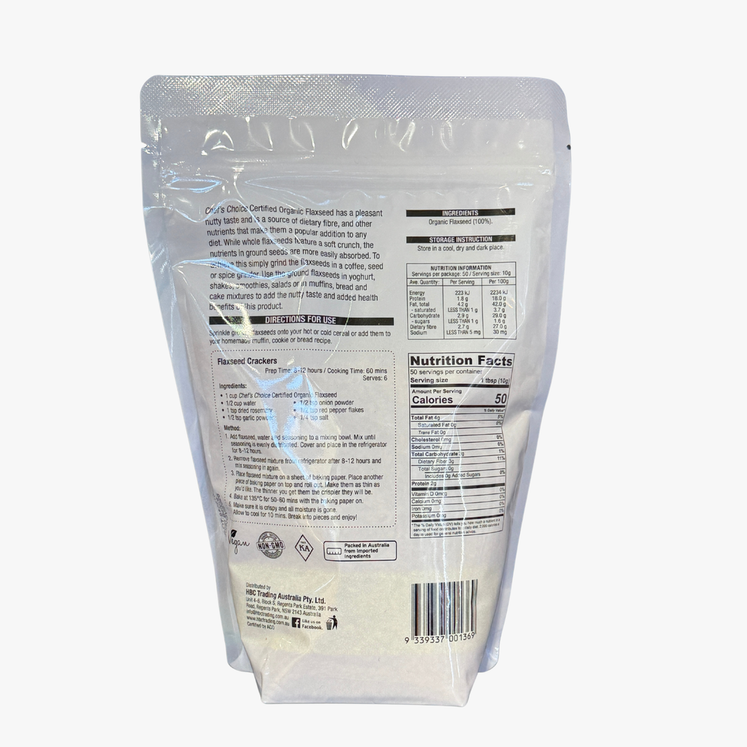 Organic Flax Seed 500G - Chef'S Choice