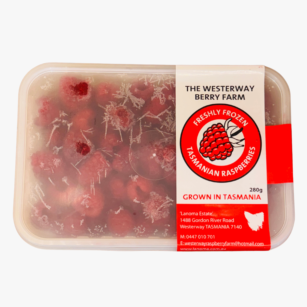 Tasmanian Frozen Raspberries 280G - The Westerway Berry Farm
