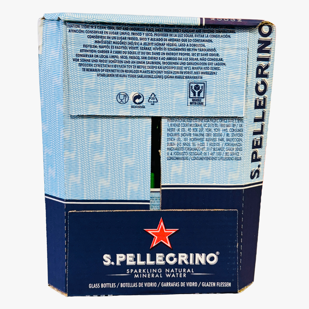 Sparkling Natural Mineral Water 12X 750Ml Pet 750ml - San Pellegrino
