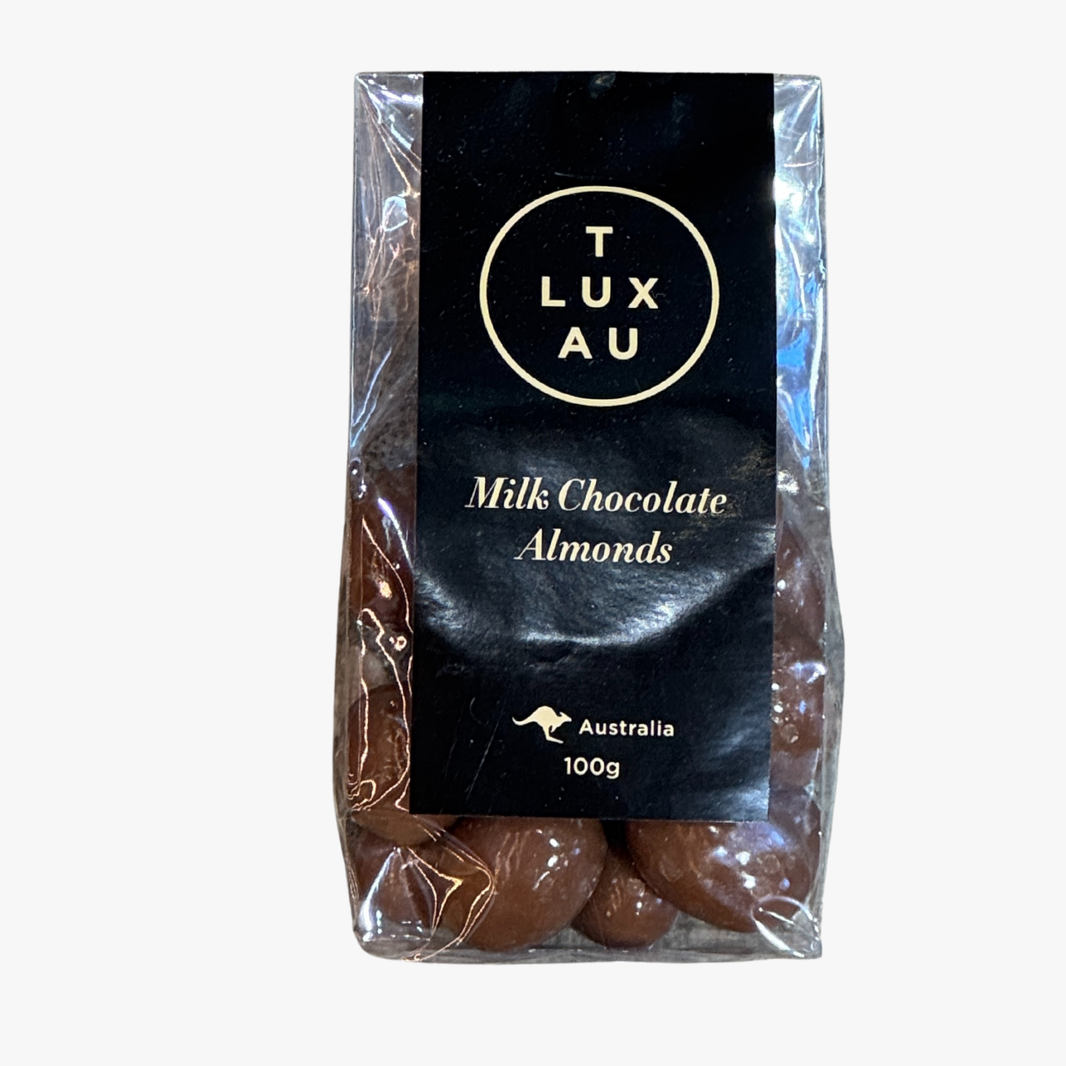 Milk Chocolate Almonds 100G - Tlux Au