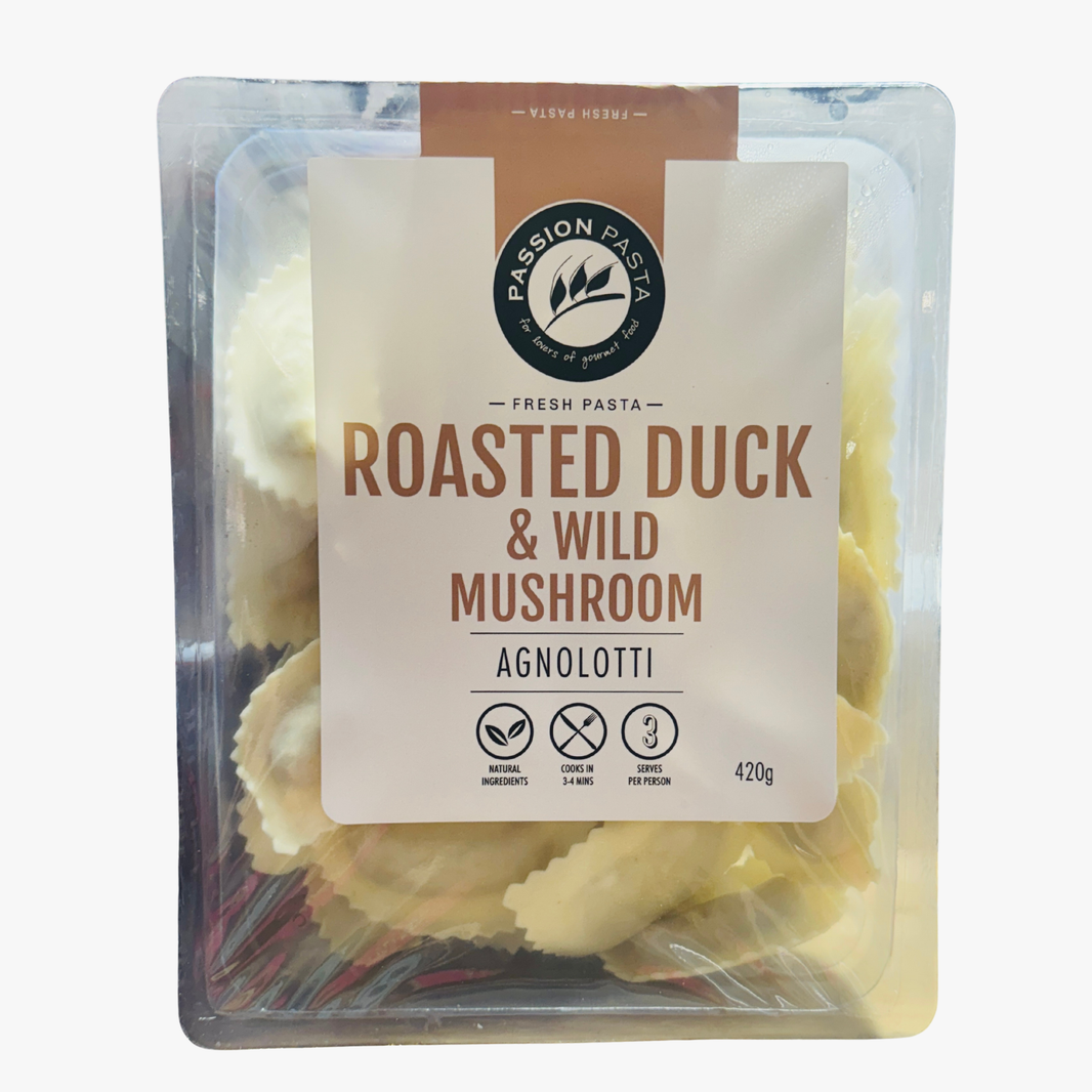 Duck & Wild Mushroom Agnolotti 420G - Passion Pasta
