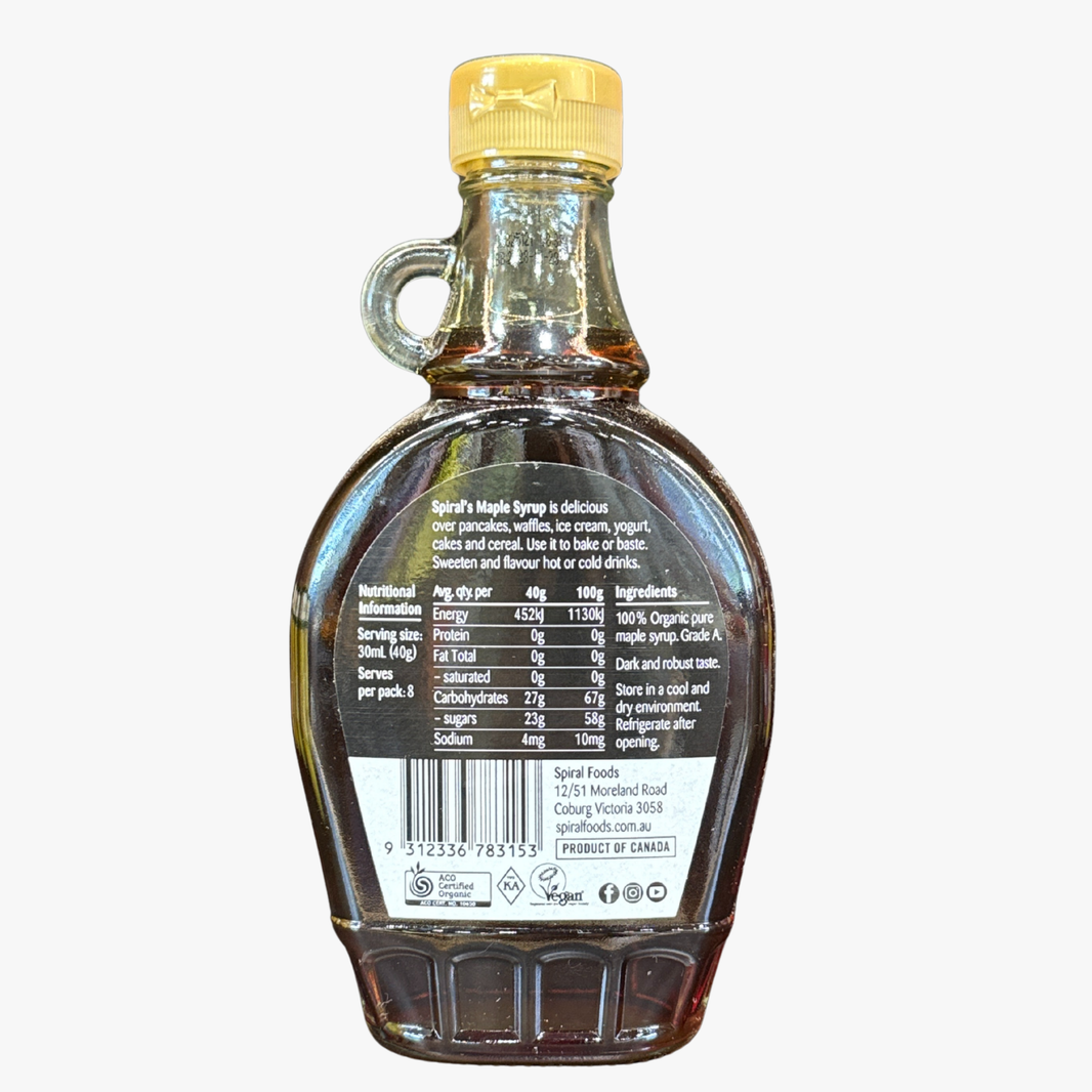 Organic Maple Syrup 250Ml - Spiral'S