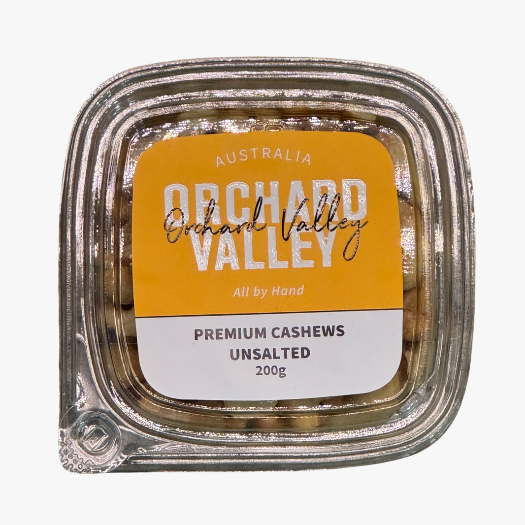 Premium Cashews Unsalted 200G - Orchard Valley