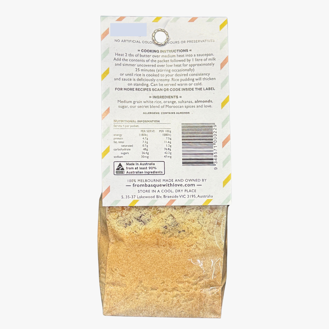 Indian Rice Pudding With Sultanas And Pistachio 325G - Basque With Love