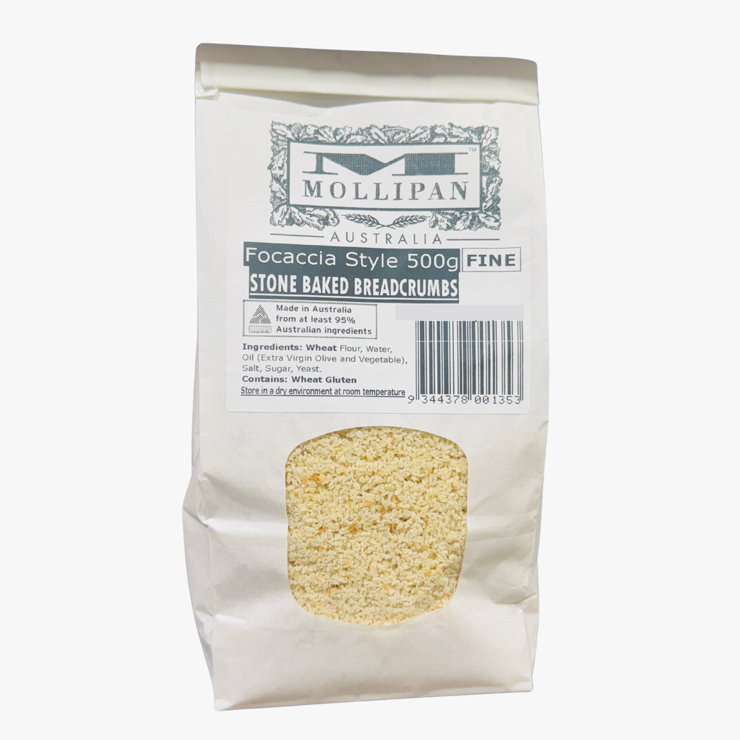 Focaccia Style Breadcrumbs 500G - Mollipan Australia