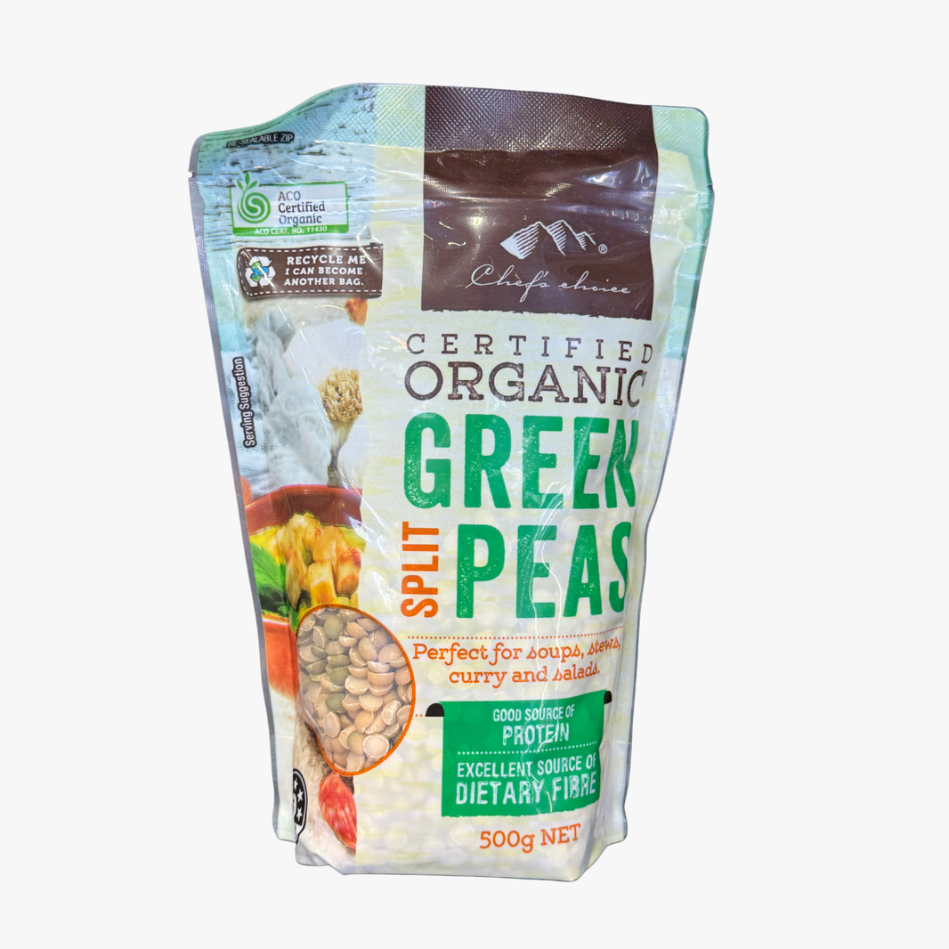 Organic Green Split Peas 500G - Chef'S Choice