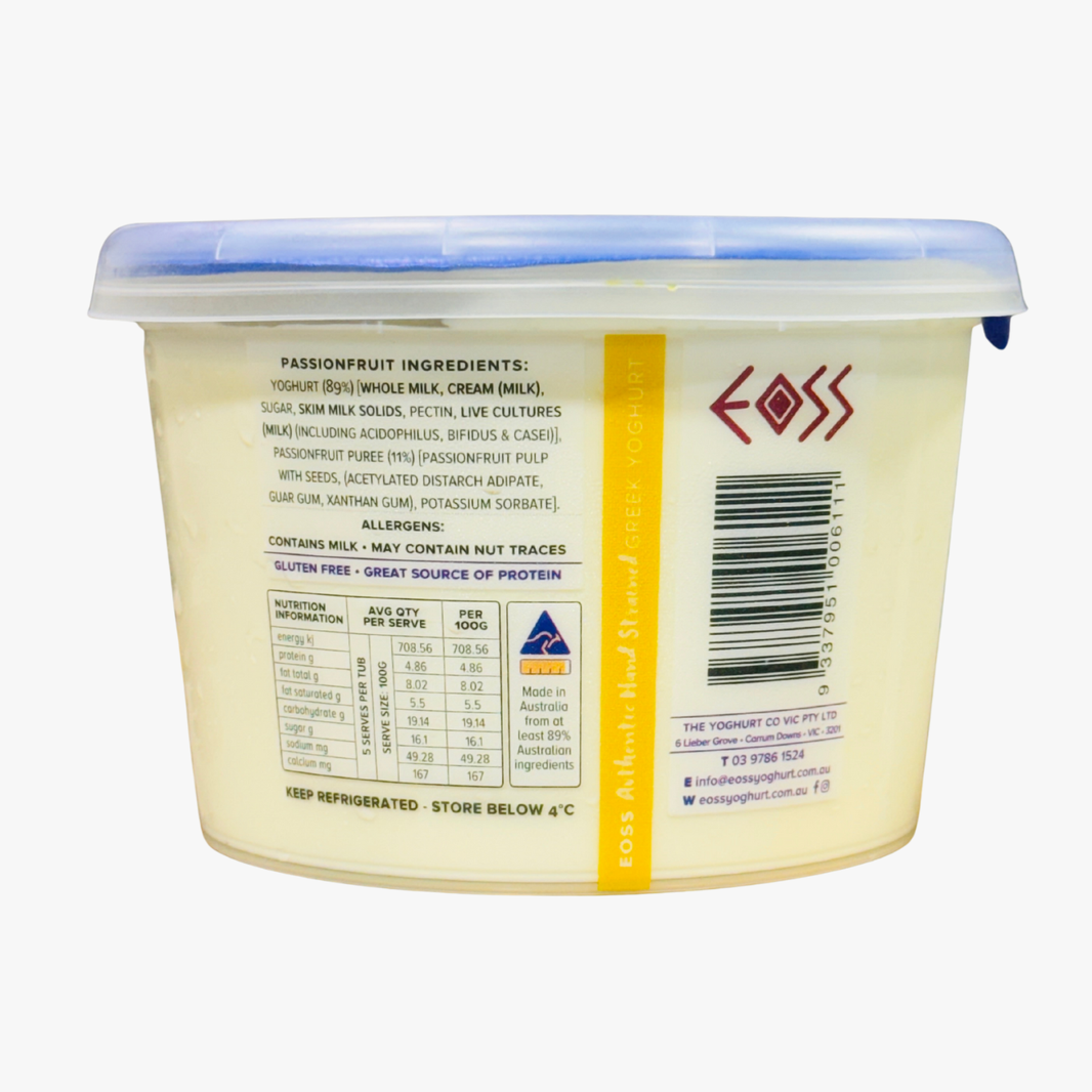 Passionfruit Greek Yoghurt 500g - Eoss