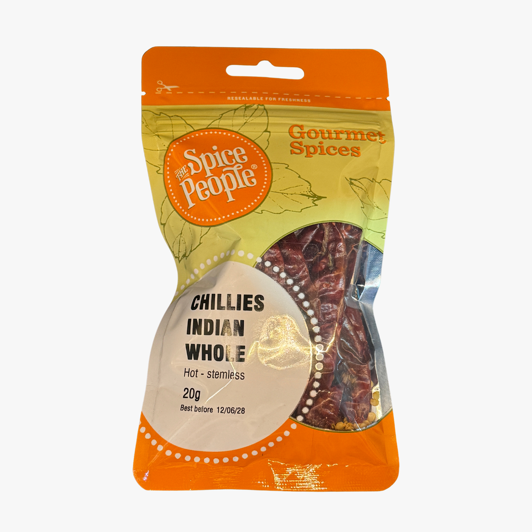 Chillies Indian Whole 20G - The Spice People