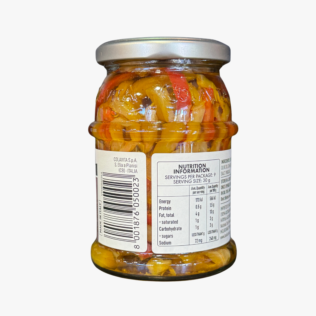 Eggplant And Sweet Peppers In Extra Virgin Olive Oil 280G - Colavita