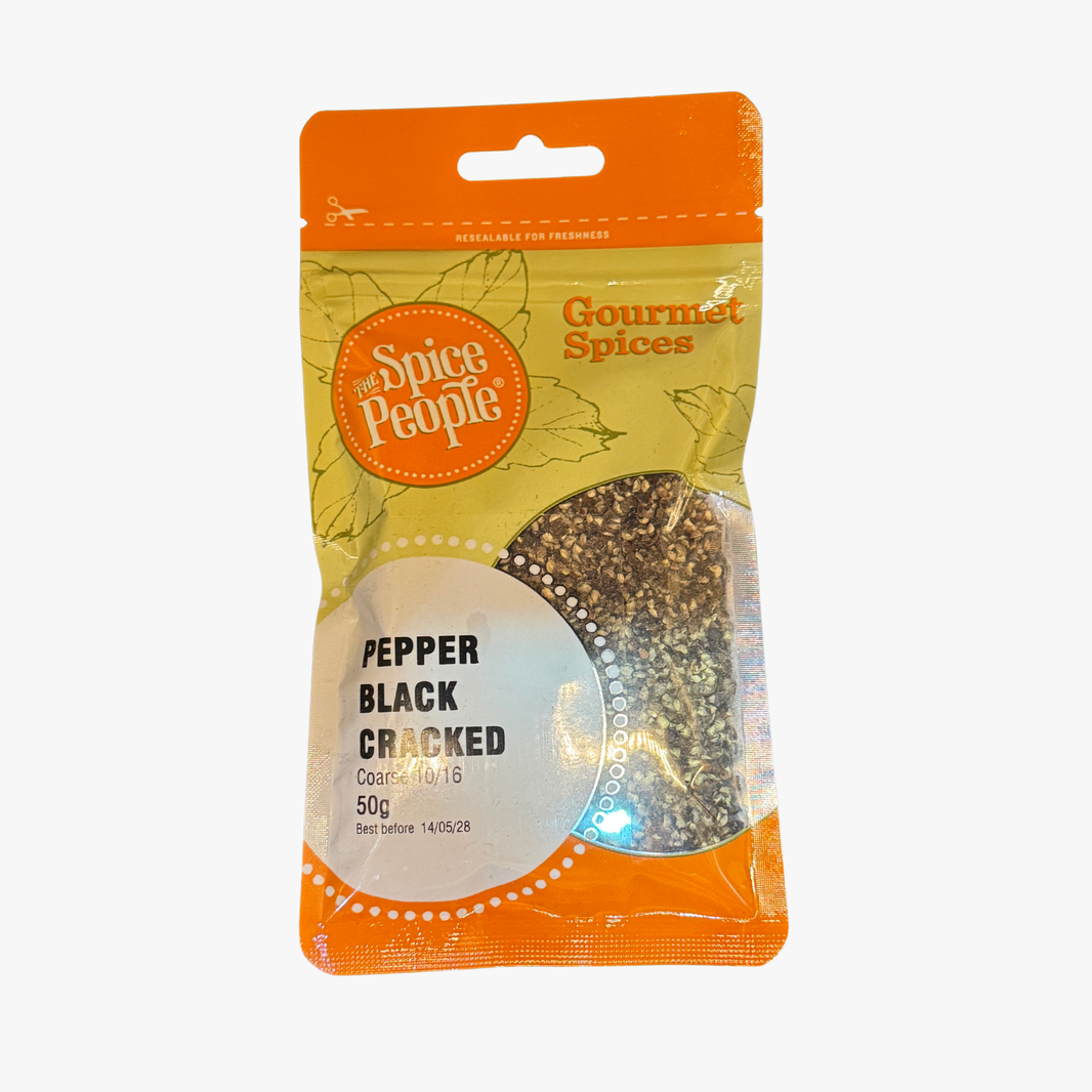 Pepper Black Cracked 50G - The Spice People