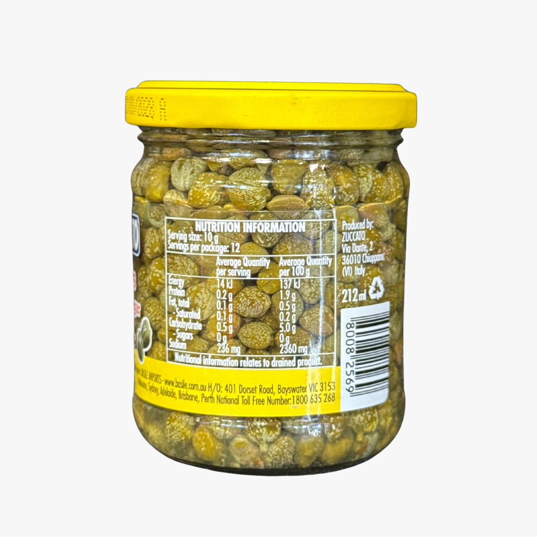Capers In Wine Vinegar 200G - Zuccato