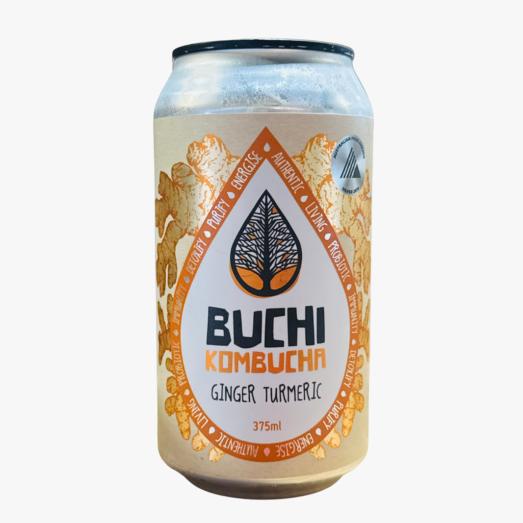 Ginger Turmeric Kombucha 375ml - Buchi Kombuch