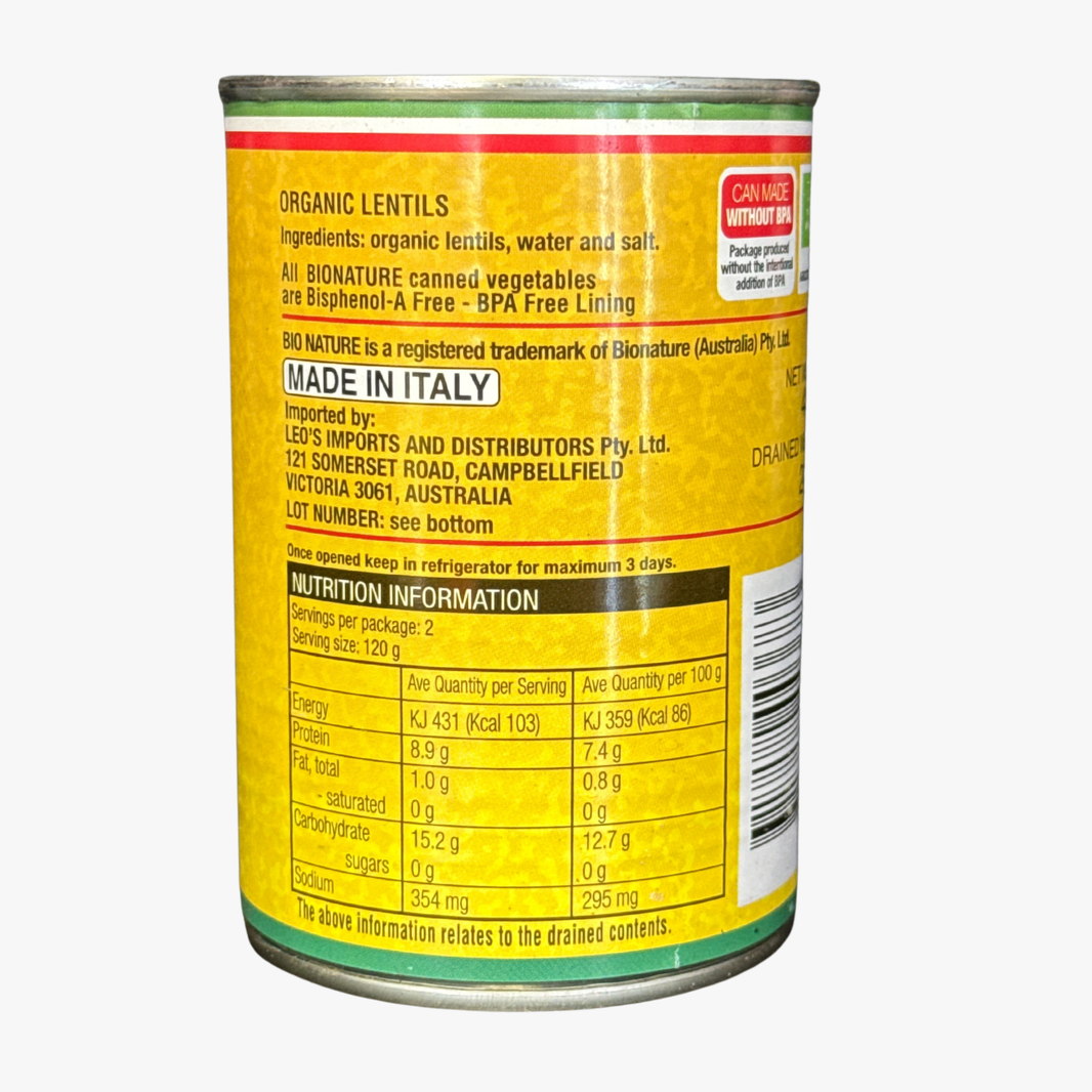 Organic Lentils 400G - Bio Nature