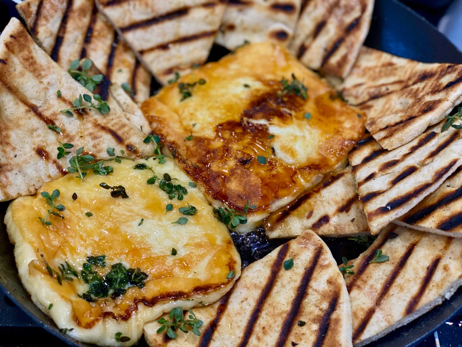 Saganaki with Honey & Lemon Thyme