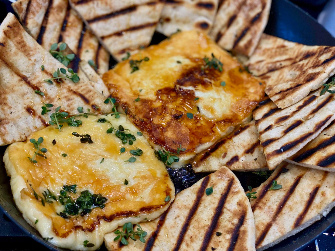 Saganaki with Honey & Lemon Thyme
