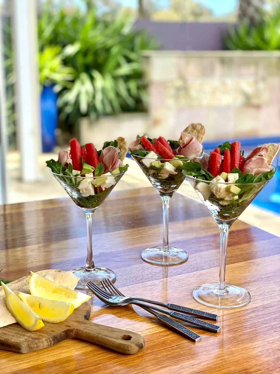 Watermelon, Feta and Pancetta Salad