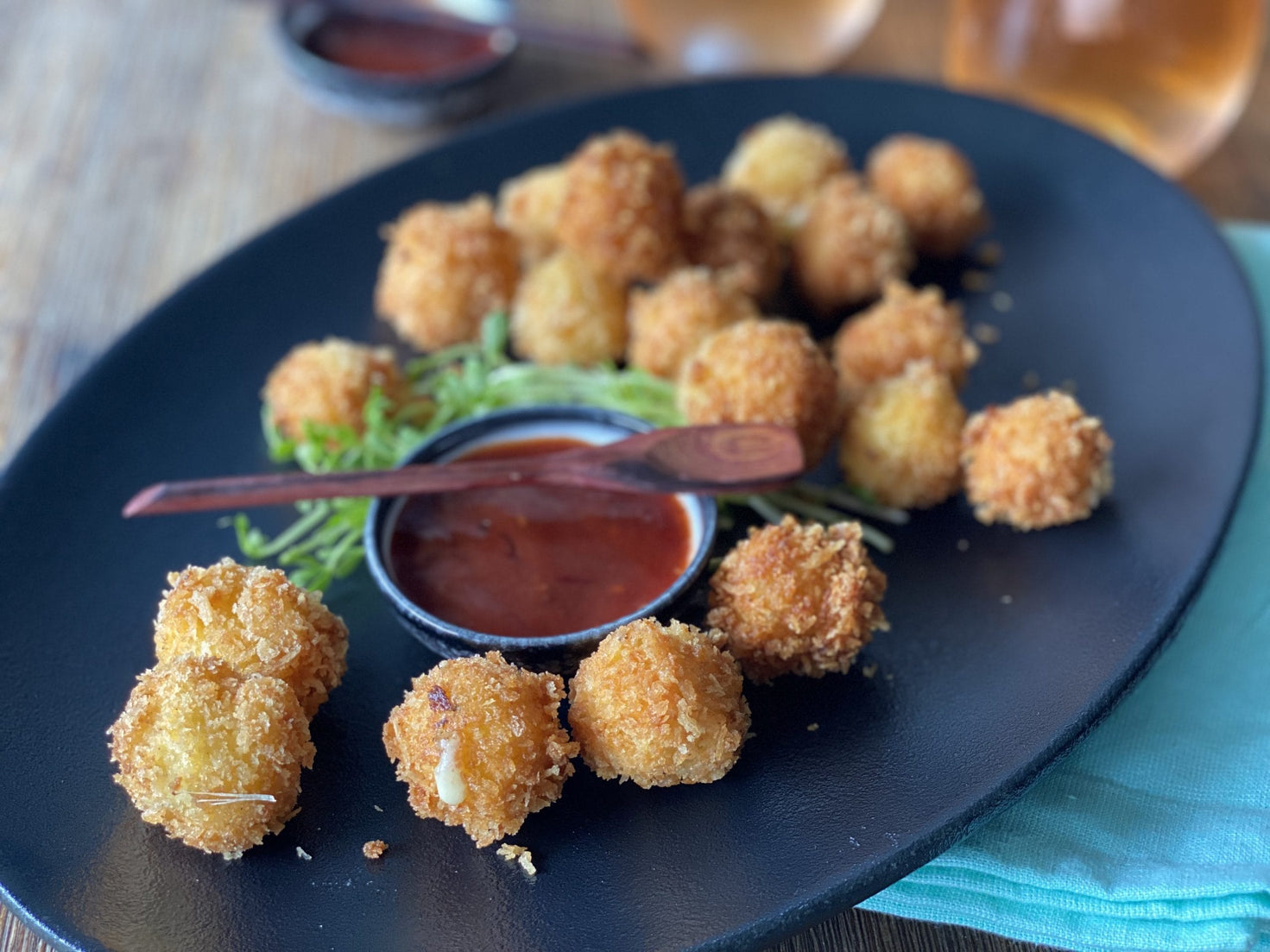 Baby Bocconcini Bites with Chilli Jam