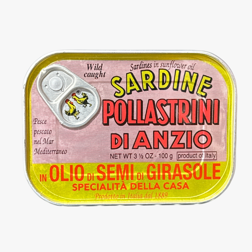Sardines In Sunflower Oil 100G - Pollastrini Di Anzio