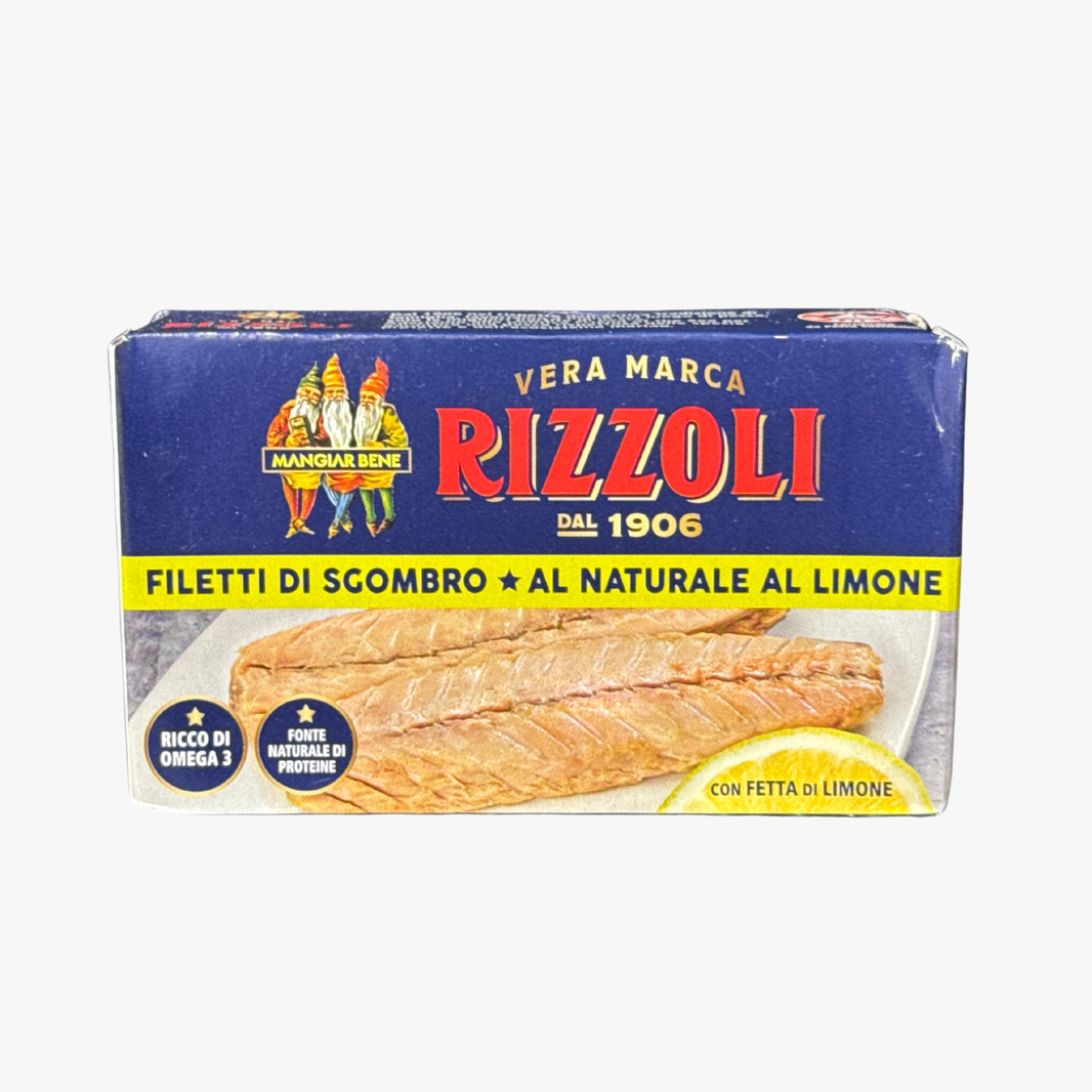 Mackerel Fillets In Brine With Lemon 125G - Rizzoli