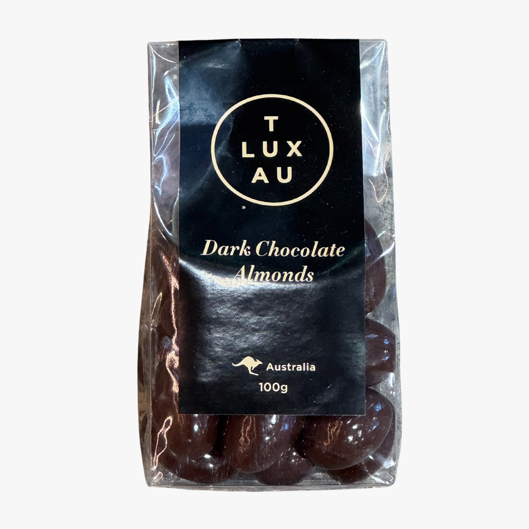Dark Chocolate Almonds 100G - Tlux Au