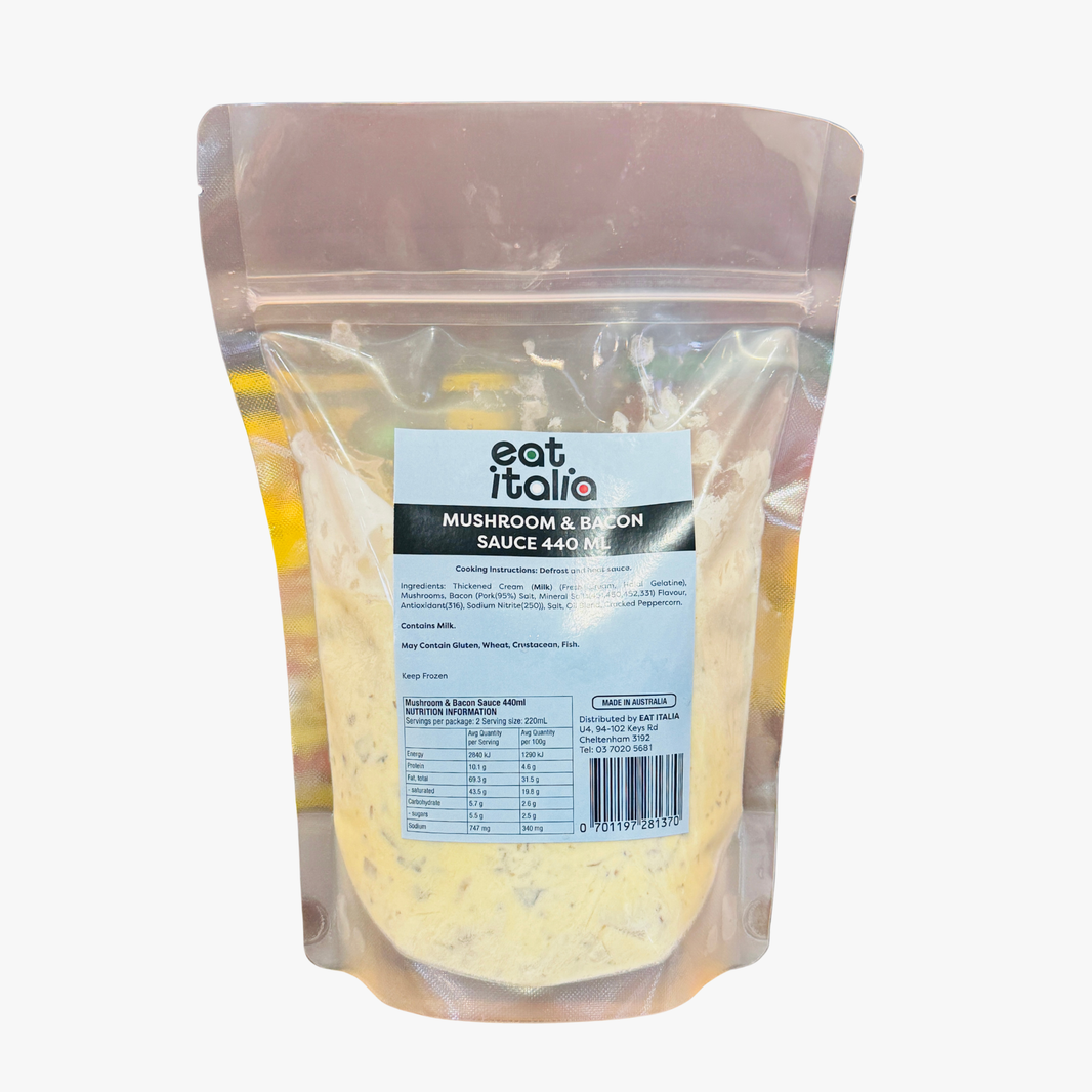Mushroom And Bacon Sauce 440Ml - Eat Italia