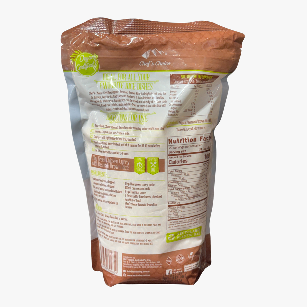 Brown Basmati Rice 1Kg - Chefs Choice