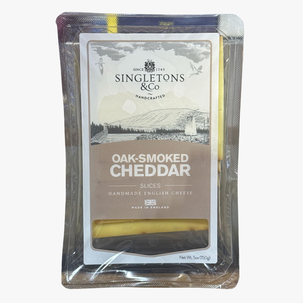 Oak Smoked Cheddar Slices 150g - Singleton & Co