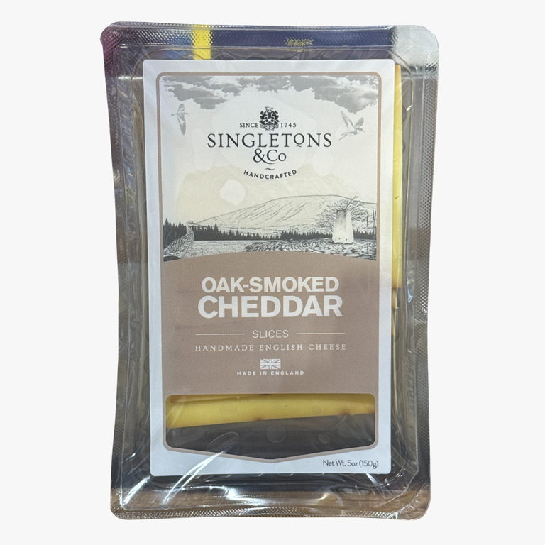 Oak Smoked Cheddar Slices 150g - Singleton & Co