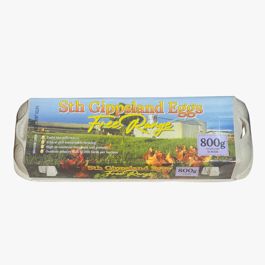 South Gippsland Free Range Eggs 800G - South Gippsland