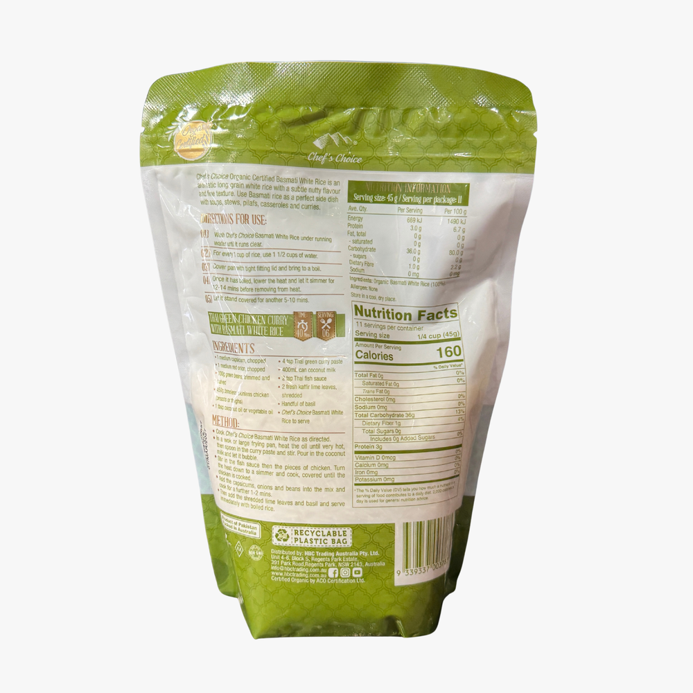 Chef. Select Rice Basmati Rice 500G - Chefs Choice