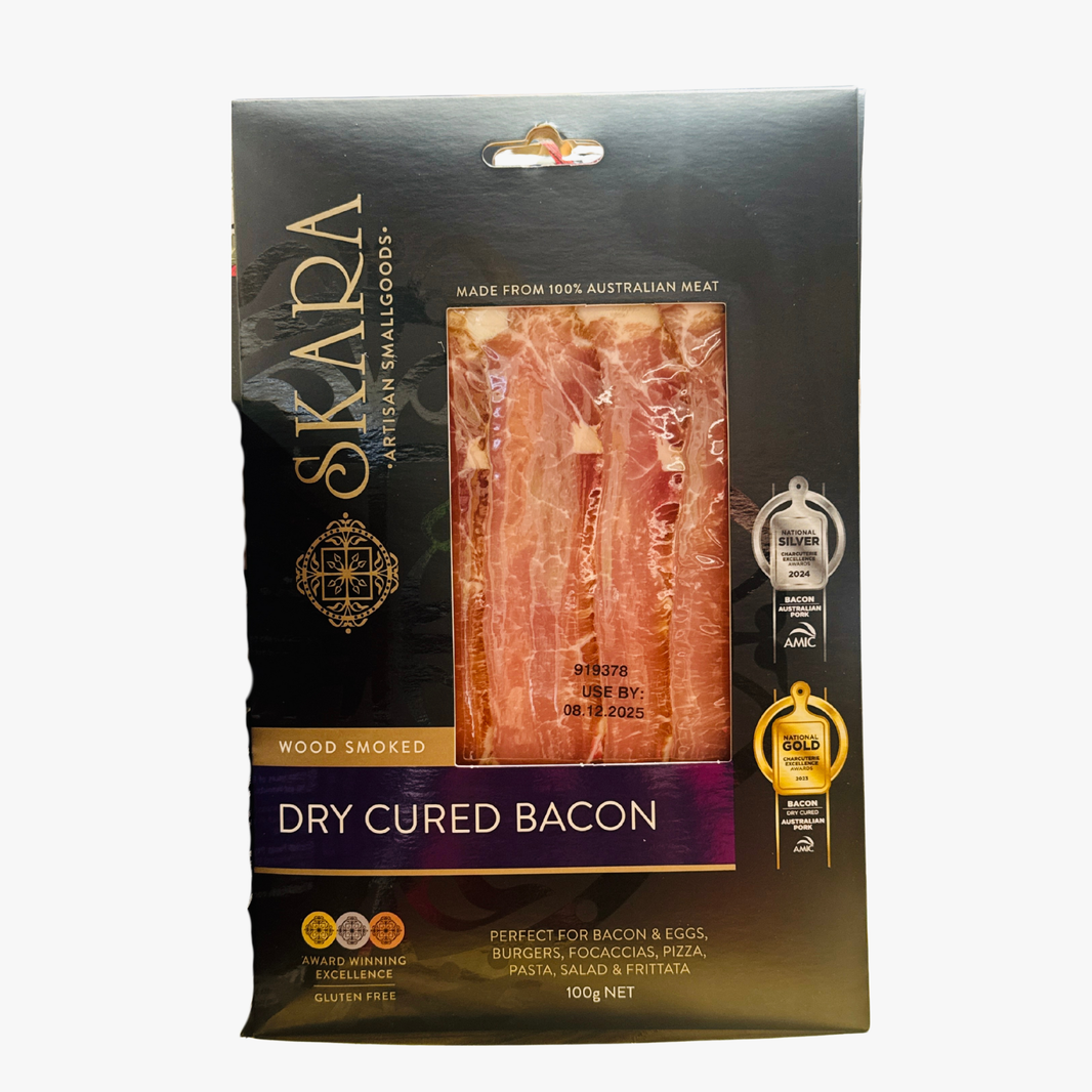 Wood Smoked Dry Cured Bacon 100G - Skara