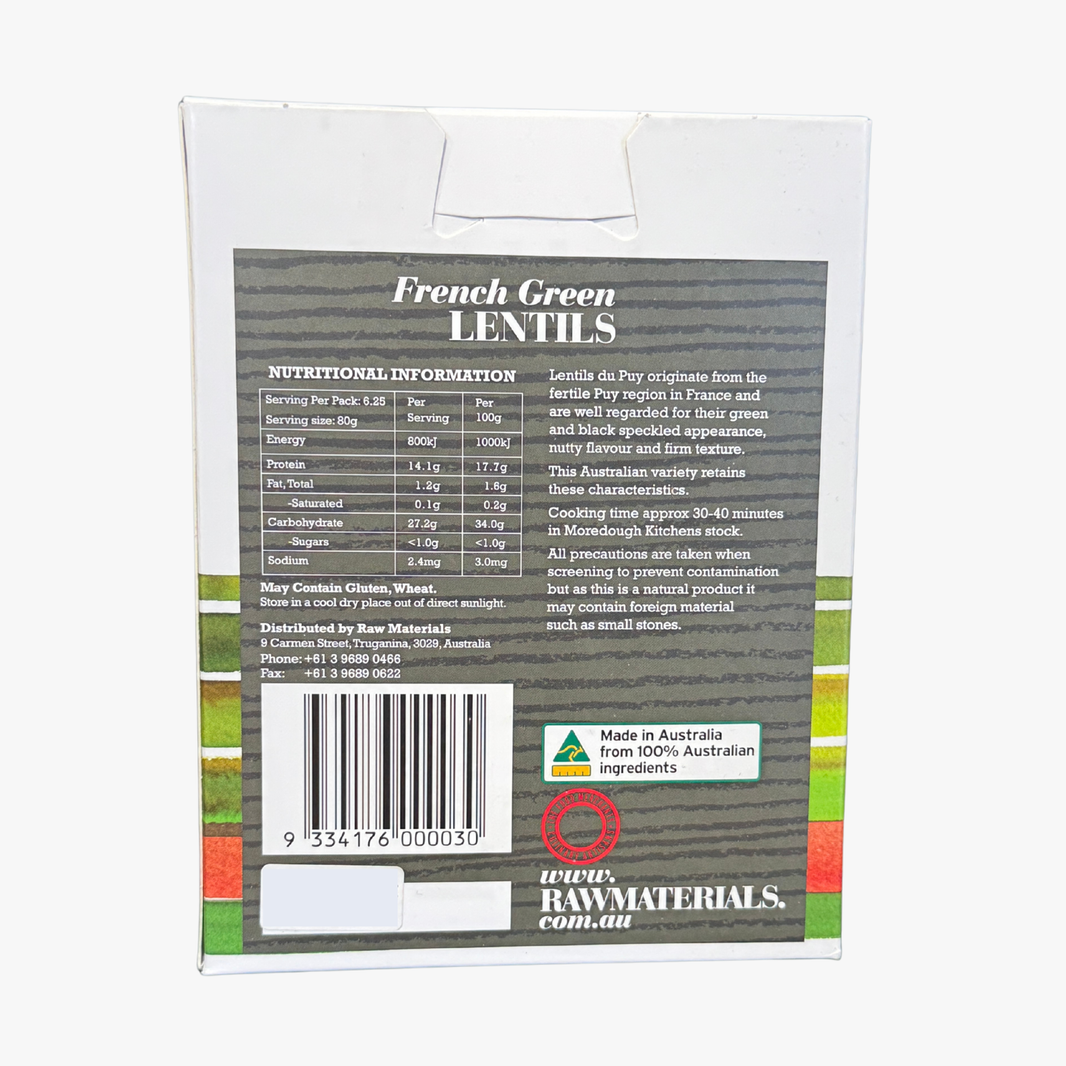 French Green Lentils 500G - Raw Materials