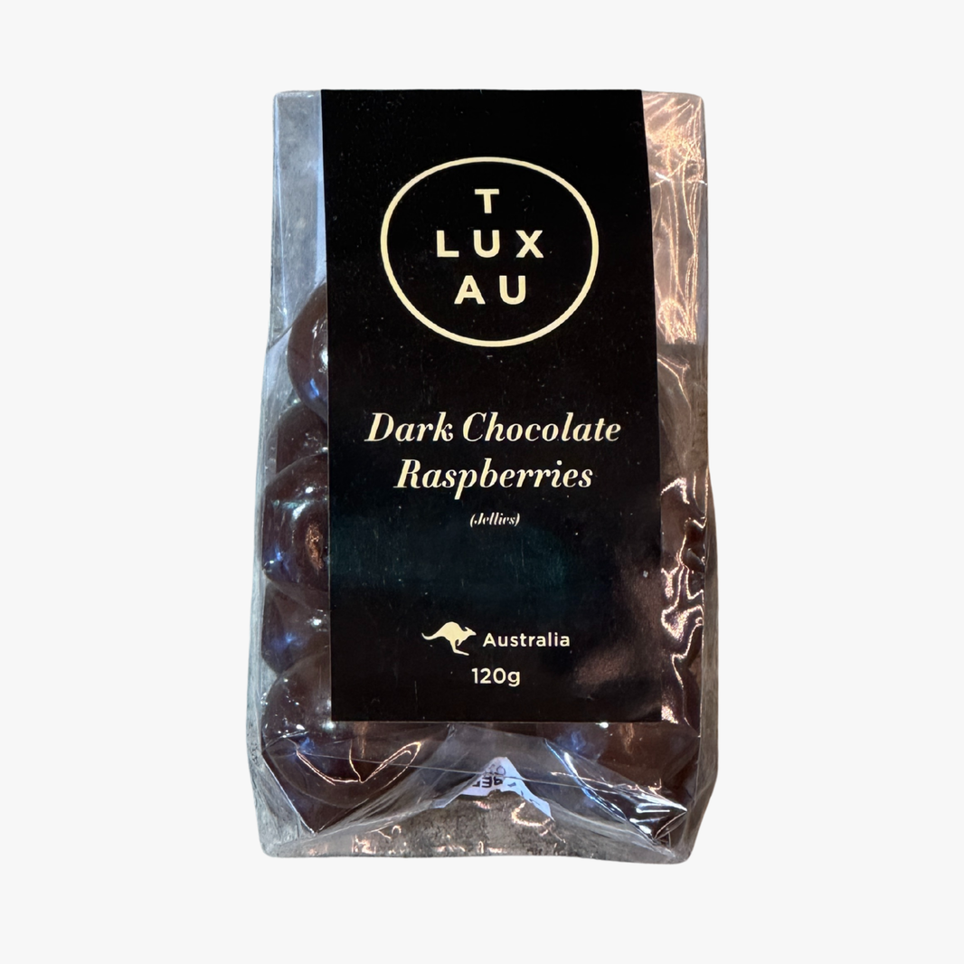 Dark Chocolate Raspberries (Jellies) 120G - Tlux Au