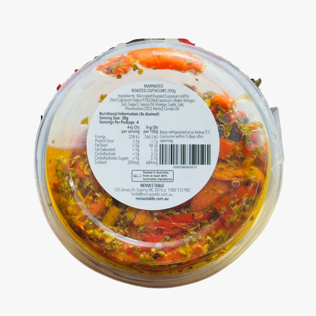Marinated Capsicum Strips 200g - Nevia'S Table