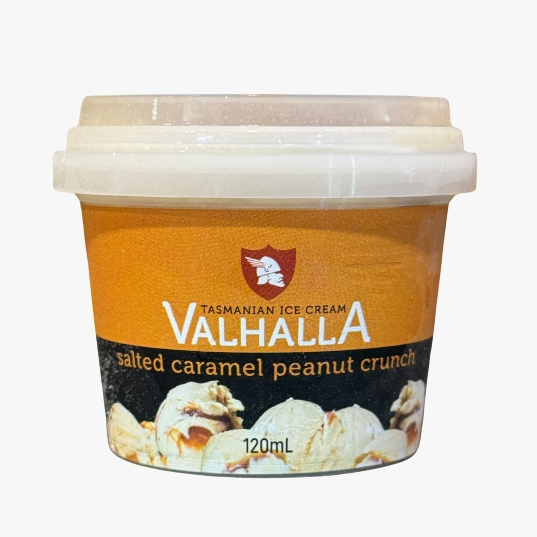 Salted Caramel Peanut Crunch Icecream Cup 120G - Valhalla
