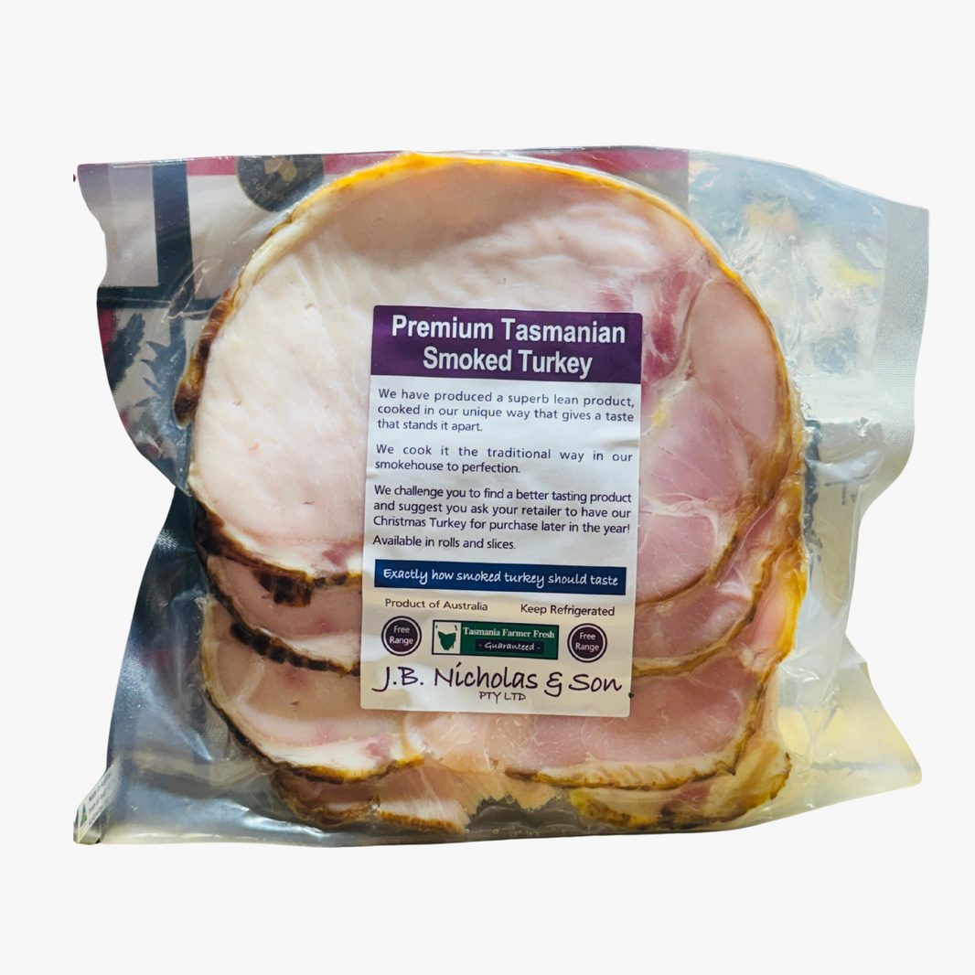 Premium Tasmanian Smoked Turkey Sliced 150G - Nicholas & Son
