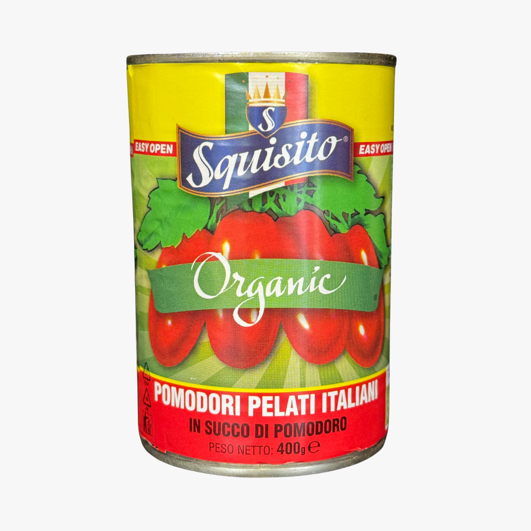 Organic Italian Whole Peeled Tomatoes 400G - Squisito