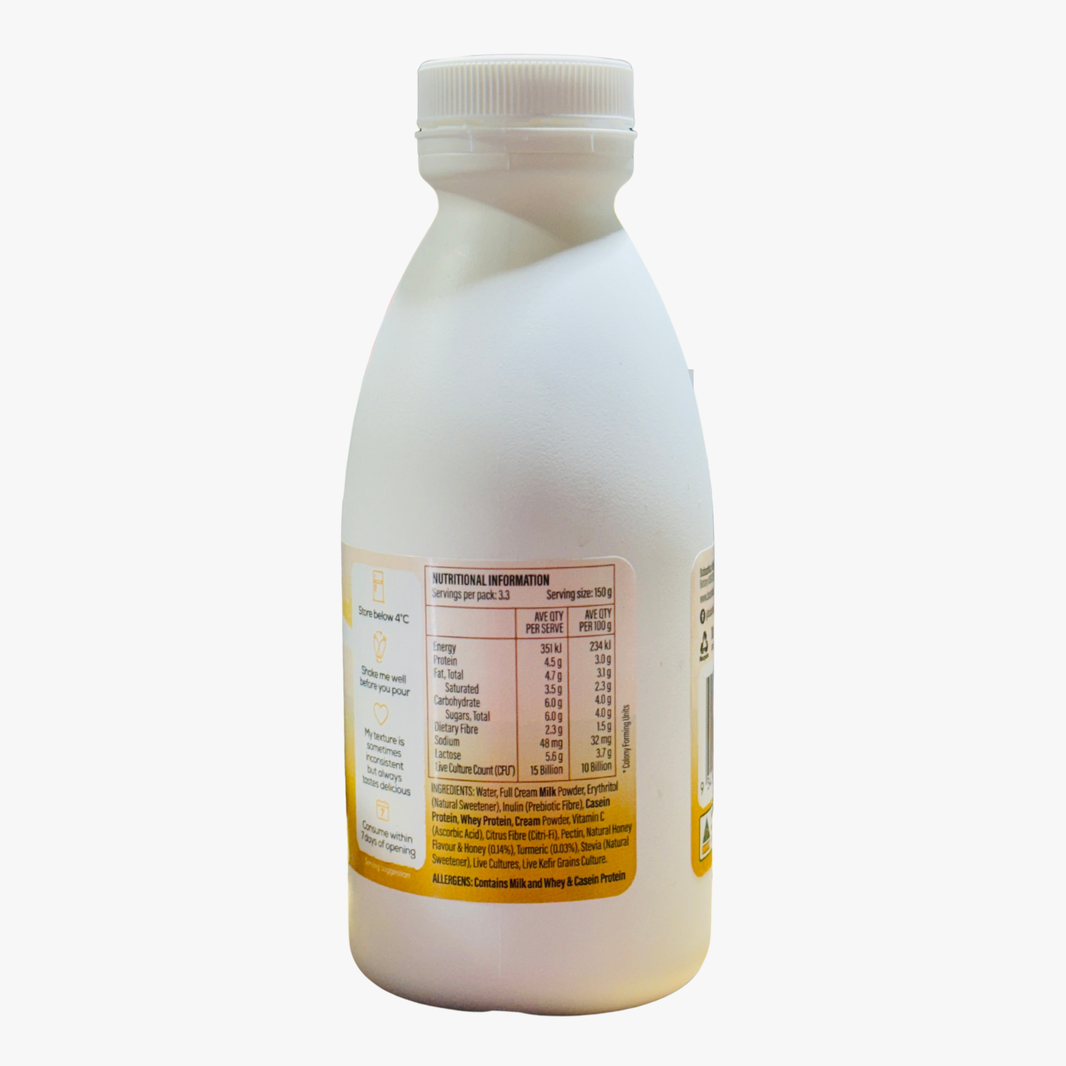 Honey & Turmeric Natural Yoghurt Kefir 500g - Babushkas