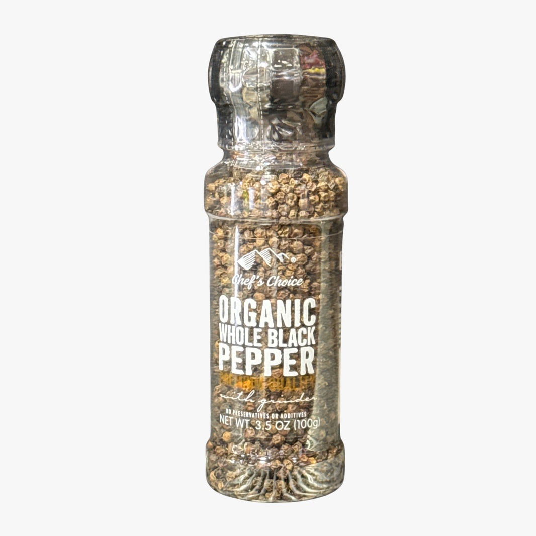 Organic Whole Black Pepper 100G - Chef'S Choice